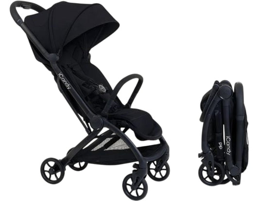 iCandy Pip Pushchair Stroller Lightweight Compact Black Includes Accessories