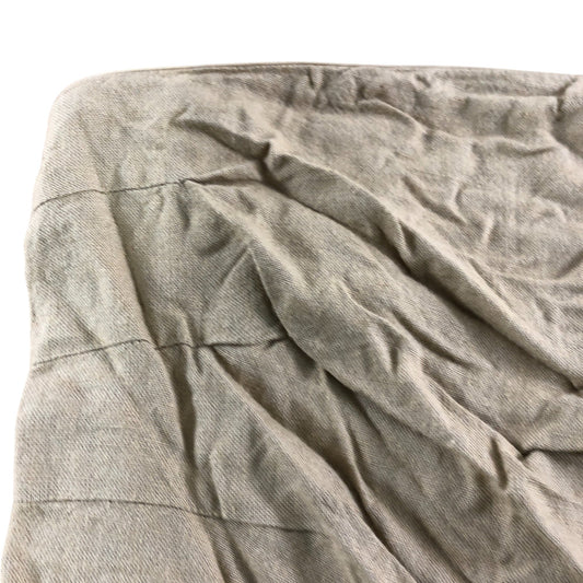 River Island UK16 Women's Ruched Boob Tube Beige Viscose Linen Blend