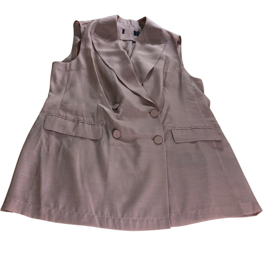 Branded Pink Double Breasted Sheer Waistcoat - Size 16