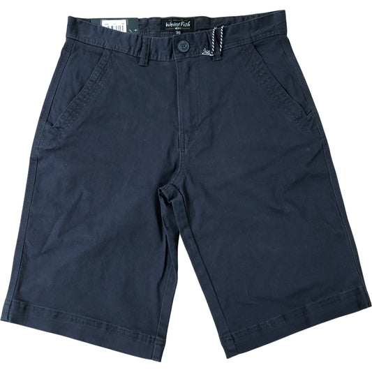 Weird Fish Chino Shorts W30 Men's Navy Cotton Blend Casual Wear Knee Length