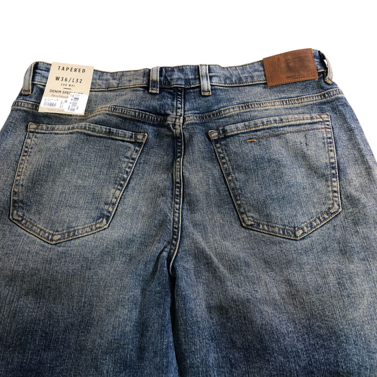 River Island Tapered Jeans Men's Denim Blue Stretch