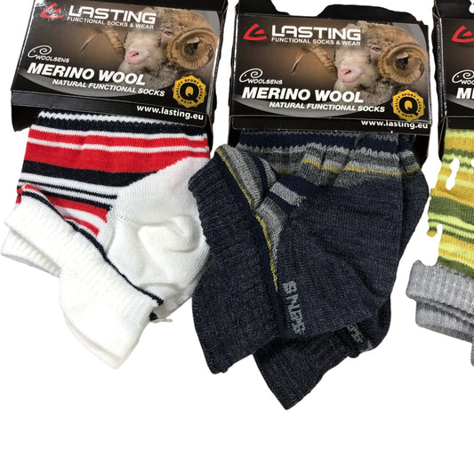 Lasting Trekking Merino Wool Socks UK 5-7.5 Wool Blend Natural 3 Pairs