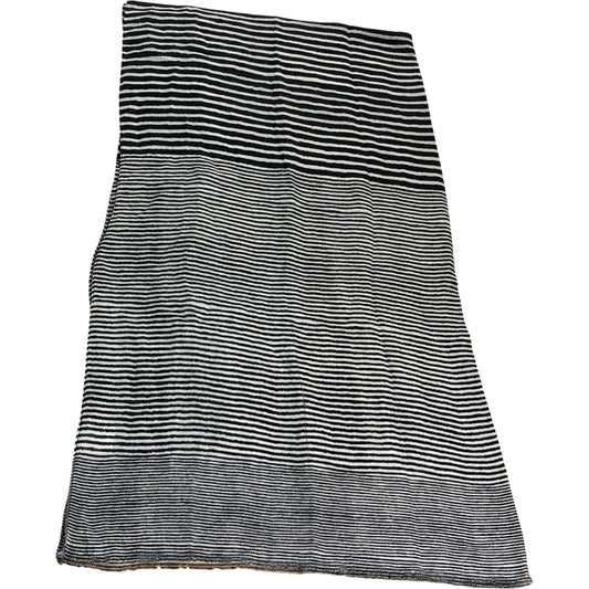 Weird Fish Salma Navy Scarf Striped Pattern
