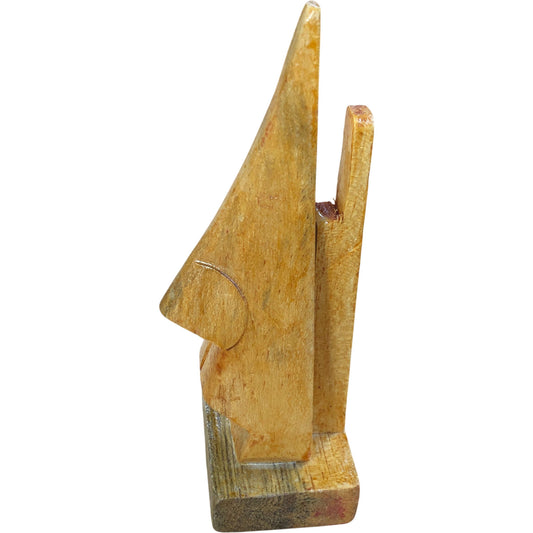 Hand Carved Wooden Nose Shaped Glasses Holder