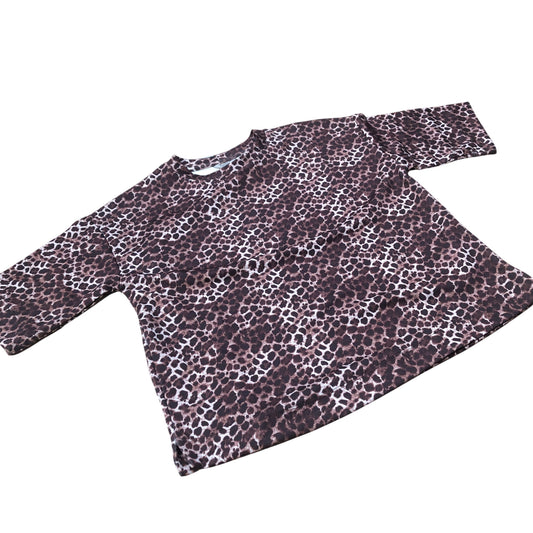River Island Leopard Print Top Women's Animal Print Short Sleeve Blouse