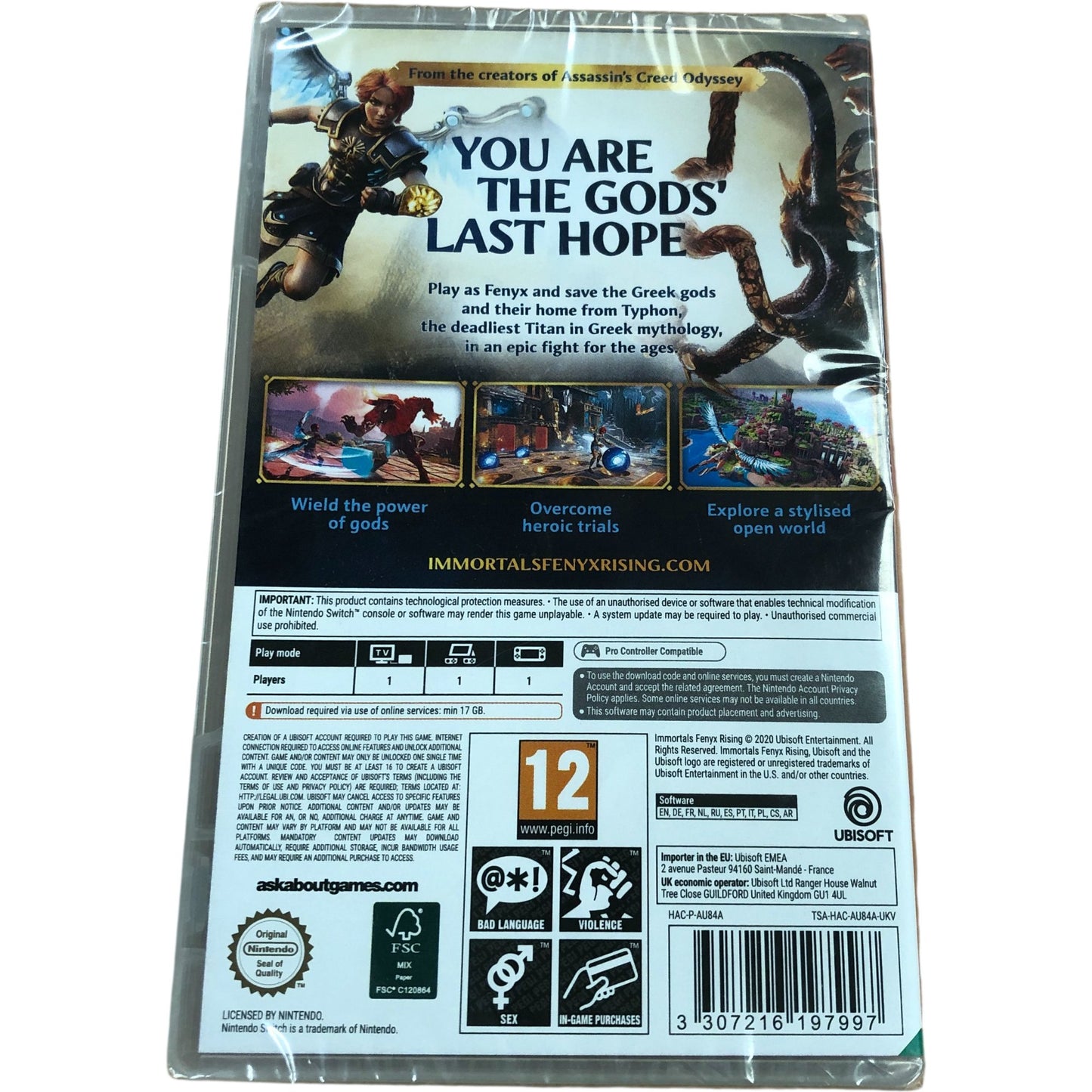 Ubisoft Immortals Fenyx Rising Nintendo Switch Download Code Only
