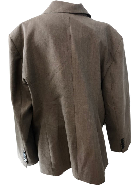 Premium Blazer UK18 Women's Oversized Tailored Stylish Brown Jacket