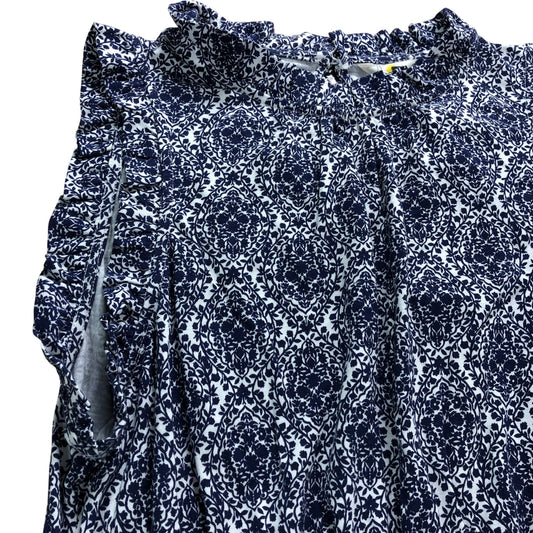 Boden Navy Ruffle Jersey Mini Dress - Size 14