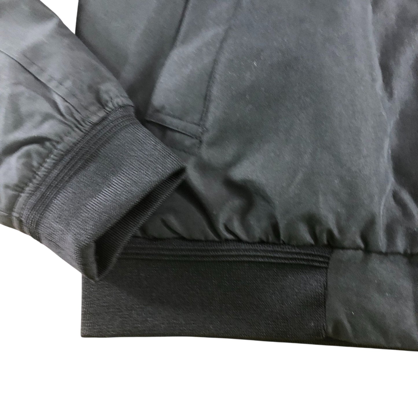 River Island Bomber Jacket M Men's Black Cotton Blend Zip Up