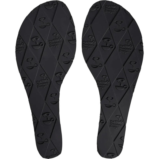 Hot Chocolate Design Women's Slingback Wedge Heels UK3.5 Black Red Flame Print