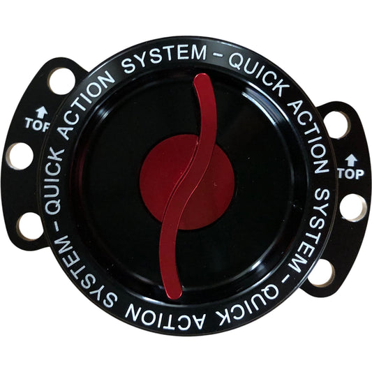 Quick Action Fuel Tank Cap System Black Red Motorcycle Accessory New