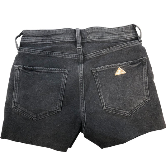 River Island High Waist Denim Shorts UK6 Women's Black Distressed Casual Fashion