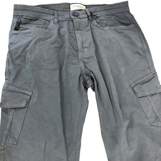 AVANT GARDE Cargo Pants 34 Men's Grey Cotton Elastane Trousers