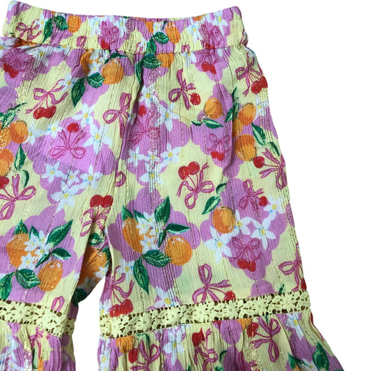 River Island Floral Trousers 12-18 Months Girls Lightweight Summer
