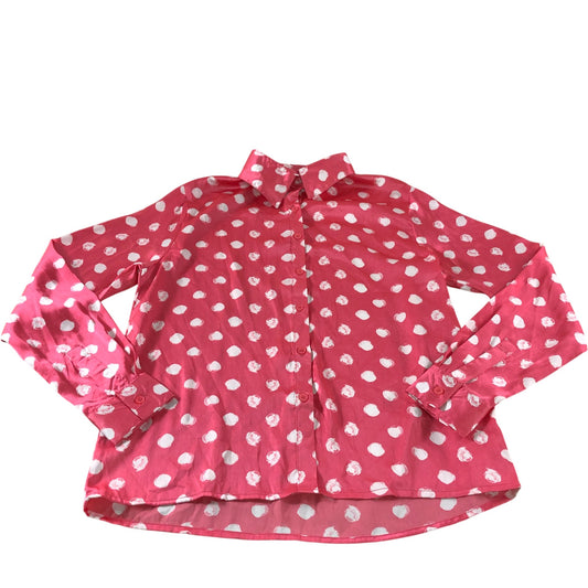 Dancing Leopard Pink Polka Dot Shirt - Size 8