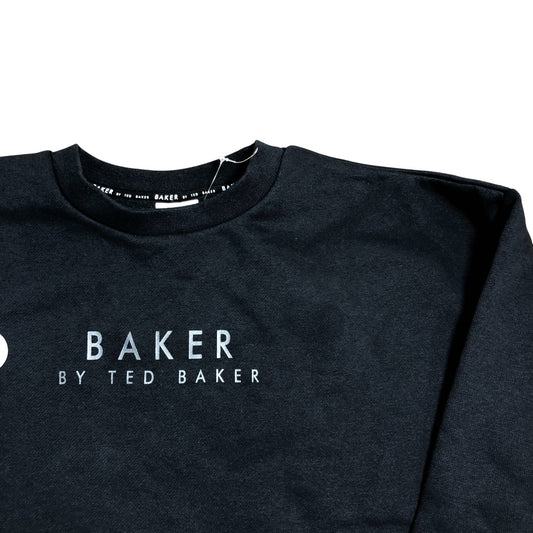 Baker By Ted Baker Sweatshirt 11 Years Kids Black Cotton Casual Top