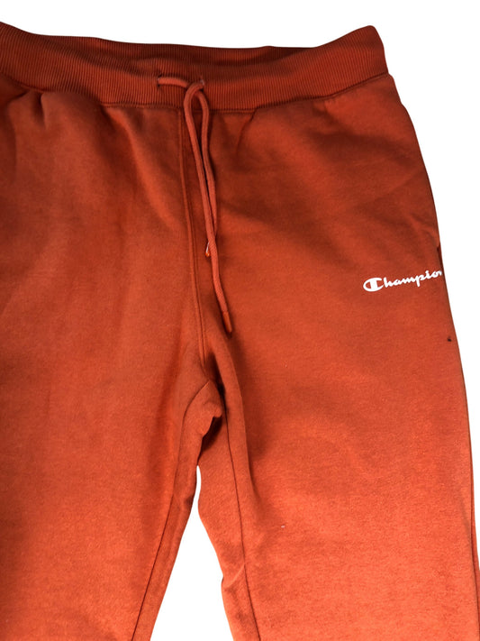 CHAMPION Medium Sweatpants Men's Relaxed Fit Orange Cotton Blend Activewear