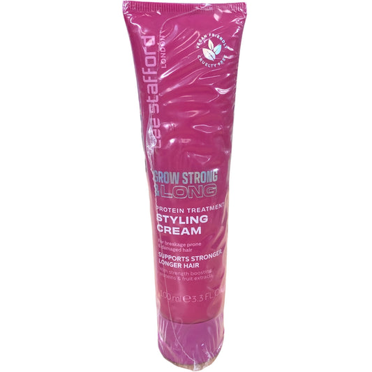 Lee Stafford Grow Strong Long Protein Treatment Styling Cream 100ml Hair Care