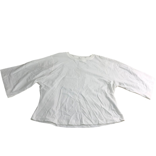 River Island White T-Shirt UK L Women's Casual Cotton Short Sleeve Top