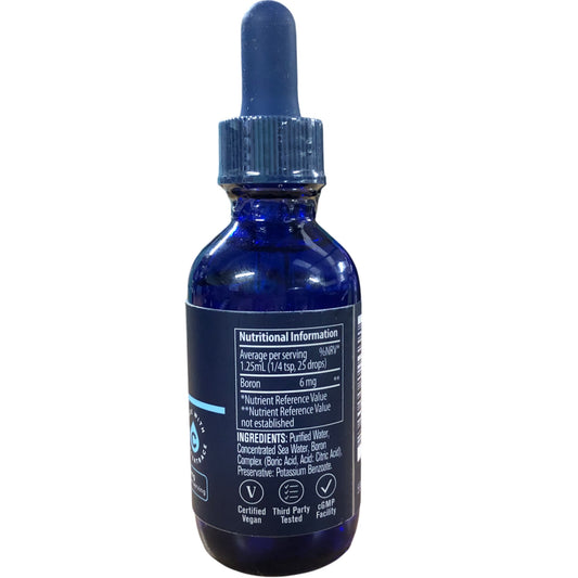 TRACE Ionic Boron 59ml Food Supplement 47 Day Supply 6mg Per Serving Vegan