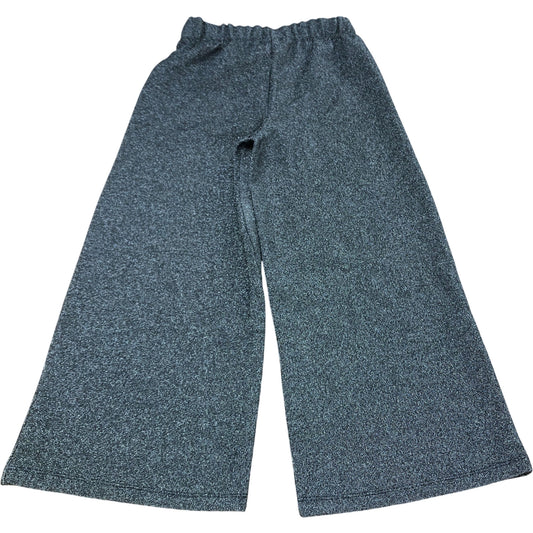 Trousers UK7 Years Girls Black Shimmer Elastic Waist Comfortable Fit