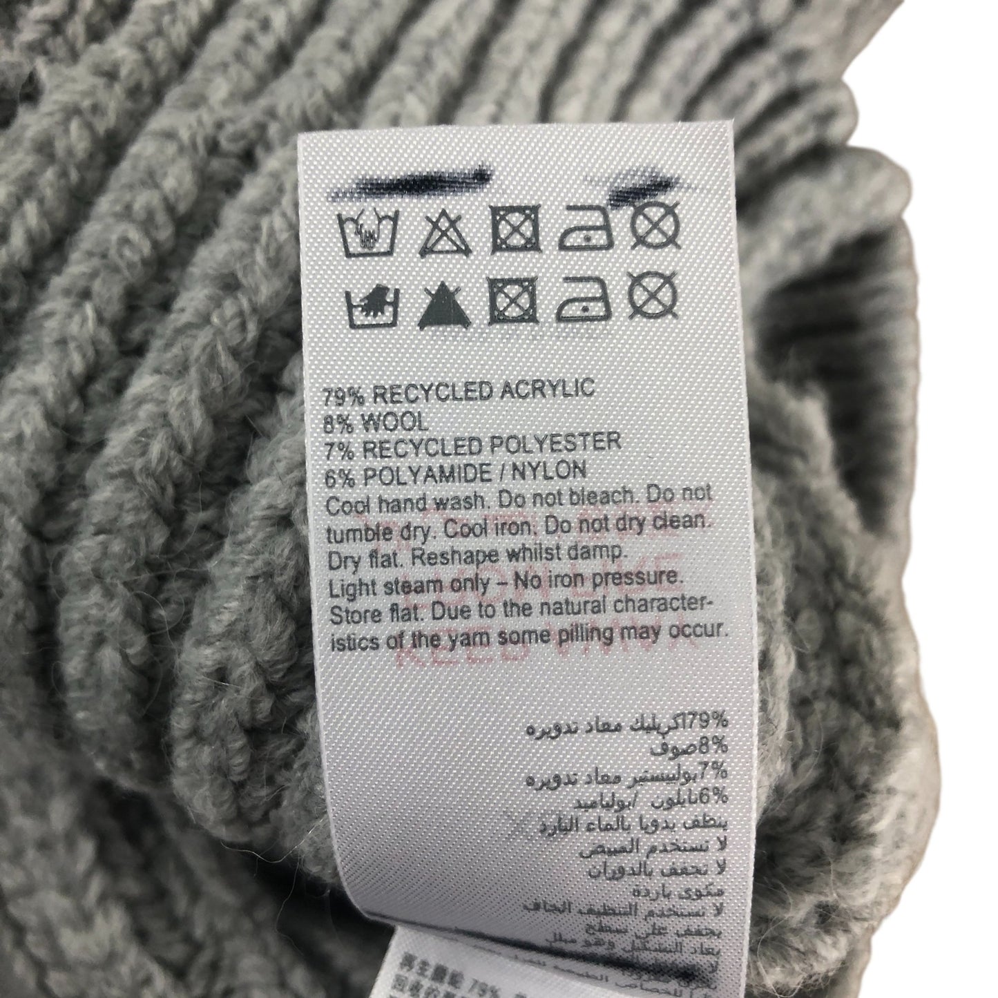 Branded Aspen Grey Knitted Sweater Ribbed Design UK 8