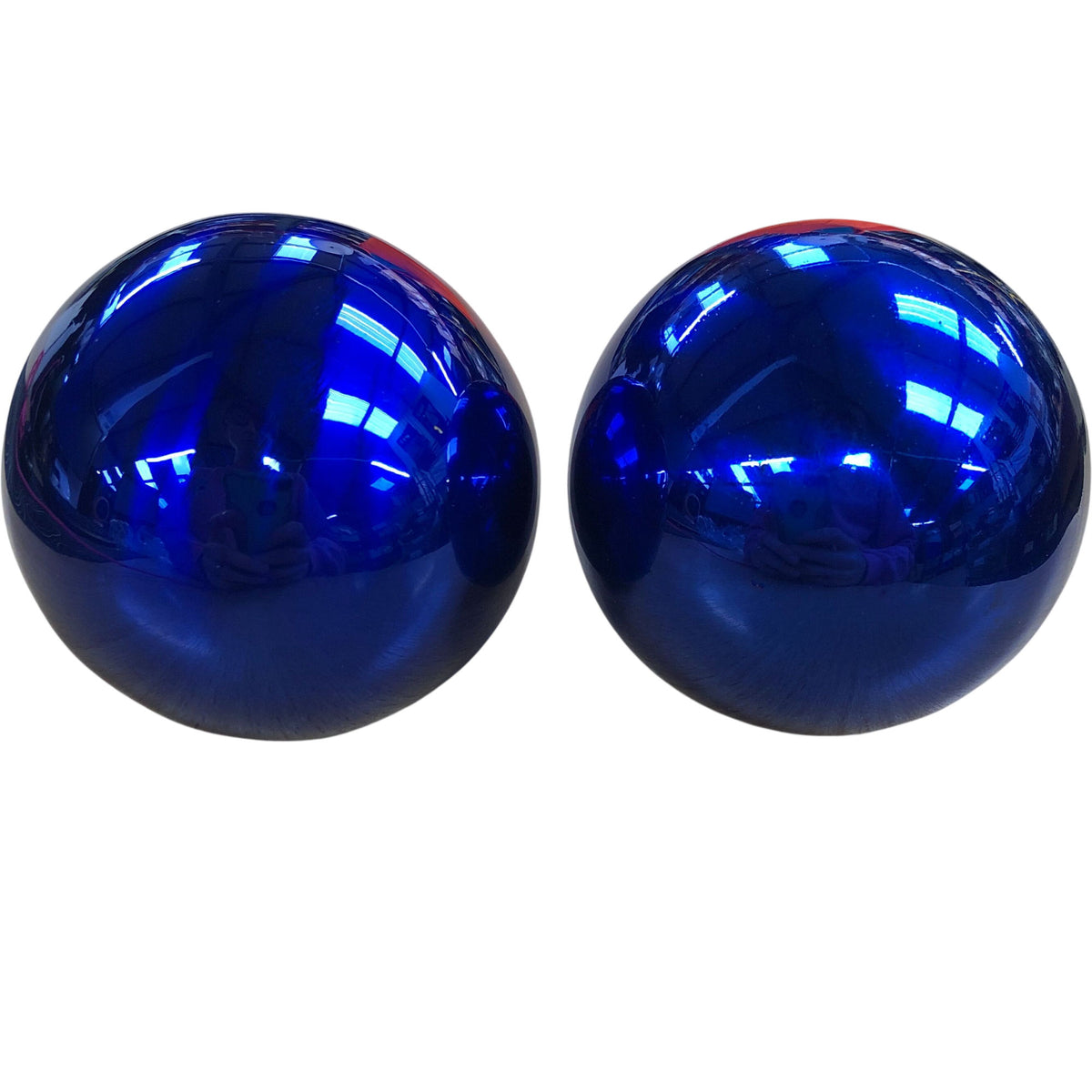 2 Pcs Gazing Globe Décor Sapphire Blue Decorative Garden Ornaments