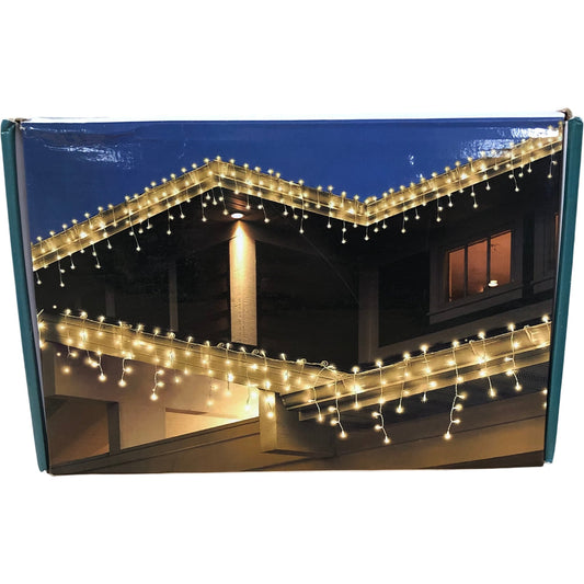 Icicle Fairy Lights Indoor Outdoor String Lights Waterproof Warm White Decor