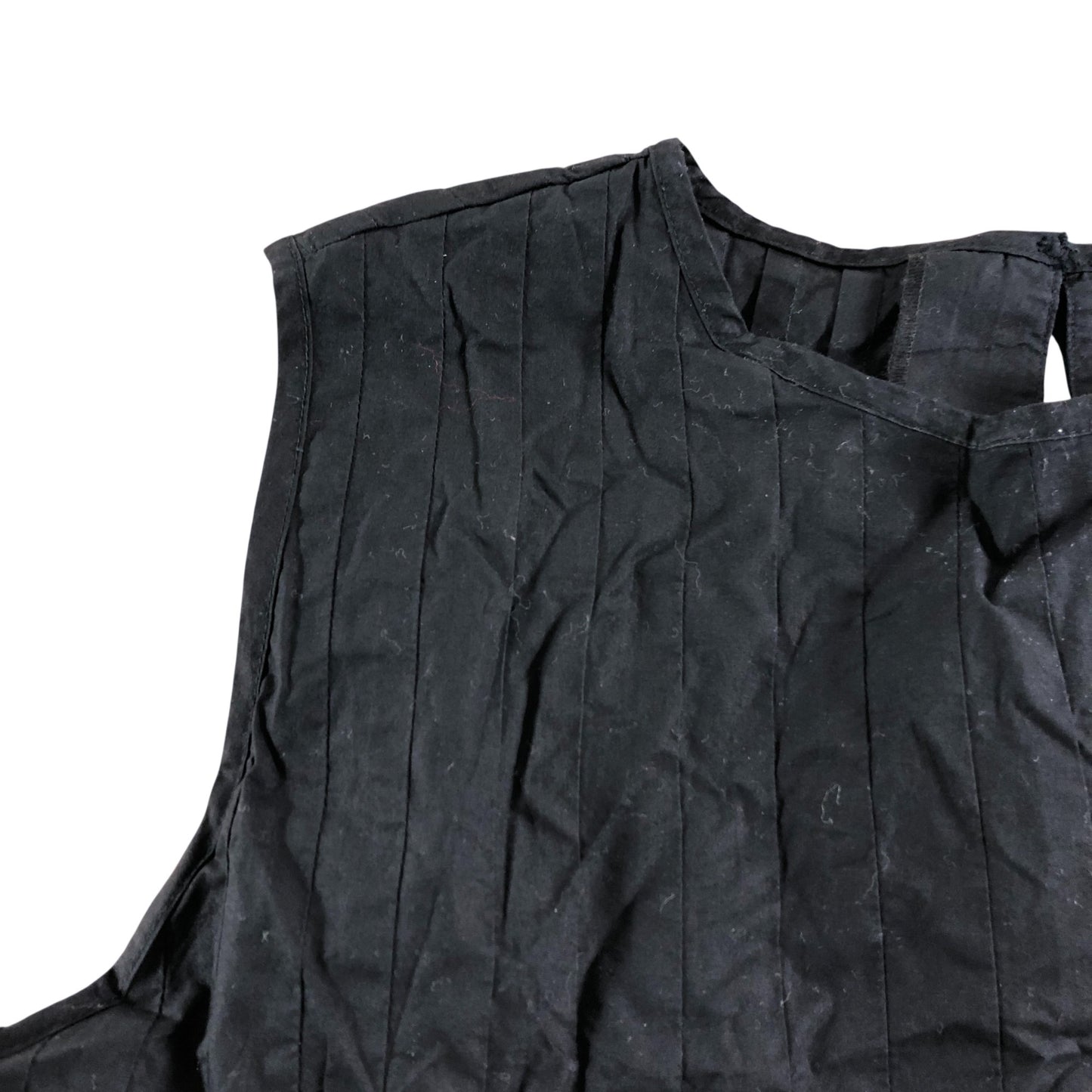 River Island UK16 Women's Black Poplin Shirred Top