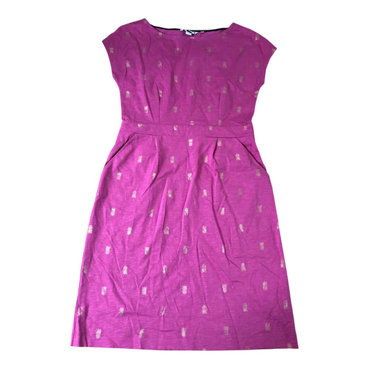 Pink Pineapple Print Dress UK12R Women's Short Sleeves Summer