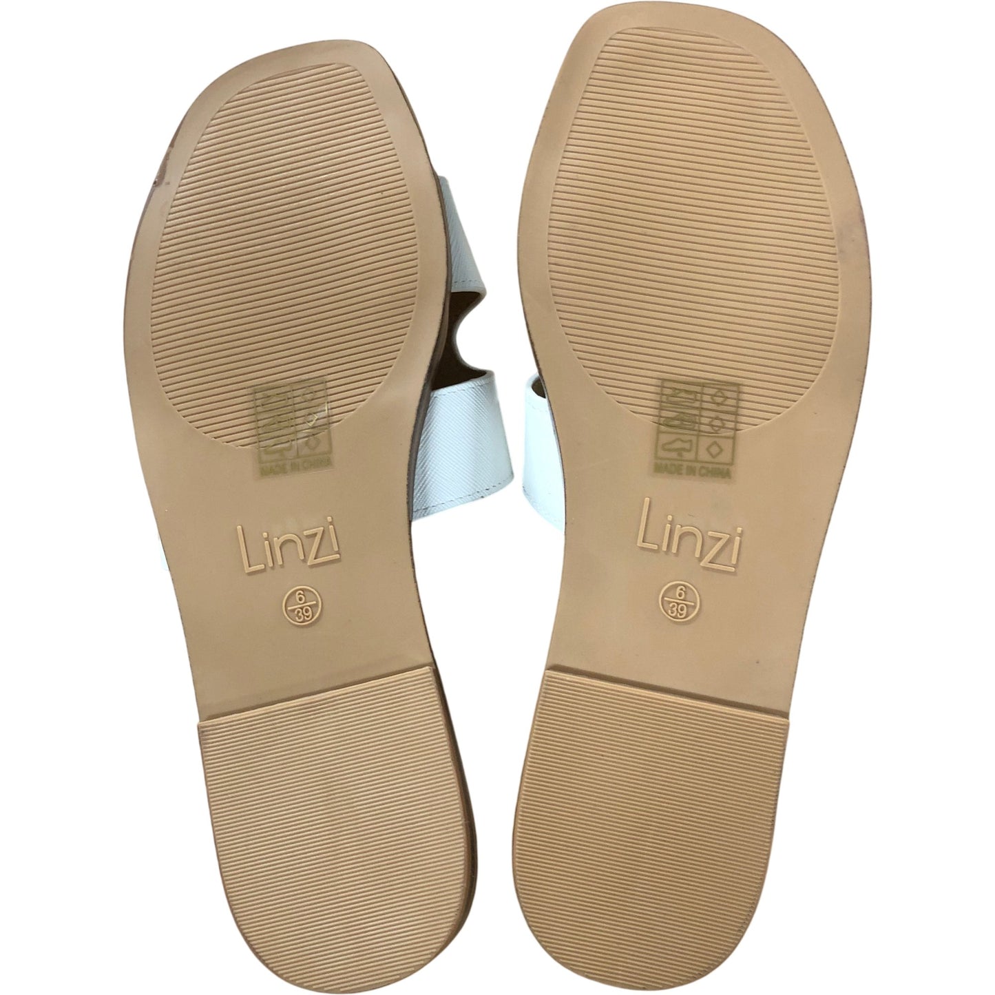 Linzi Women's Slide Sandals UK6 White Synthetic Casual Open Toe Footwear