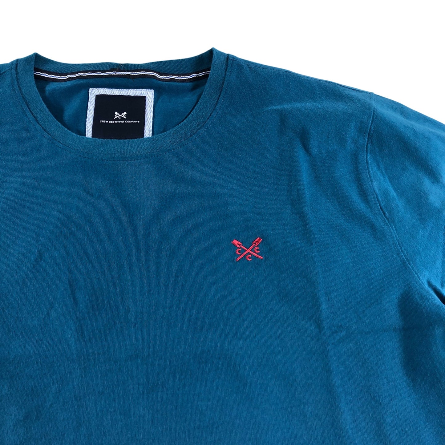 Crew Clothing Company XL Men's T-Shirt Teal Cotton Short Sleeve Top