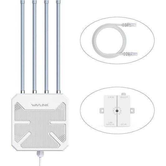 Wavlink WiFi 6 Outdoor Mesh Router WL-WN573HX1 With 4 Antennas Quick Start Guide