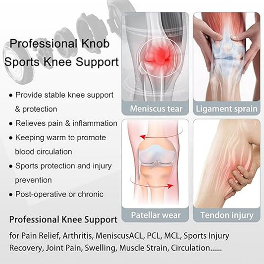 Kuangmi Adjustable Knee Brace Support with Dial System for Injury Recovery W-L-L