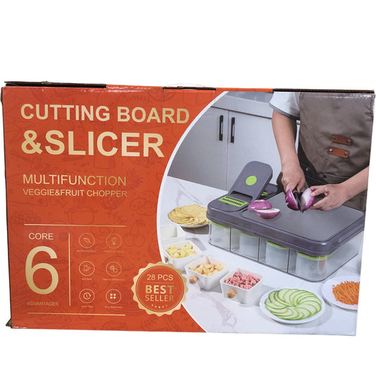 Multifunction Veggie And Fruit Chopper Cutting Board And Slicer Kitchen Gadget