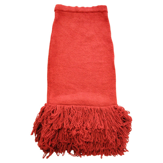 River Island Red Fringed Skirt UK S Women's Knitted Warm Fashion