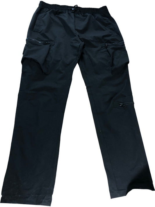 KANGAROO POO Cargo Trousers XL Men's Black Outdoor Zipped Pockets Lightweight