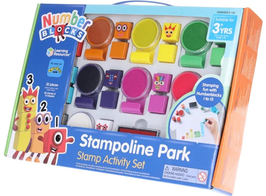 NUMBERBLOCKS Stampoline Park Stamp Activity Set 32 Pieces Educational Fun