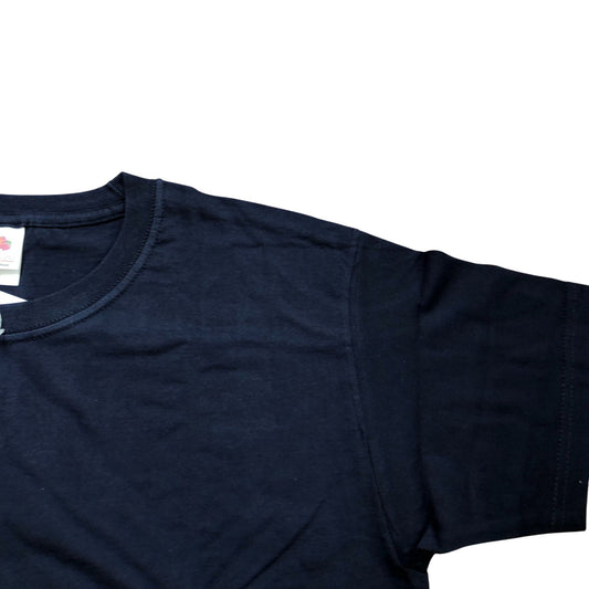 Fruit of the Loom Ringspun Premium T-Shirt M Men's Navy Crew Neck Short Sleeve