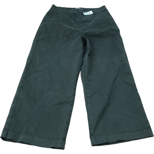 Baukjen Wide Leg Trousers UK12 Women's Olive Green Stretch Organic Cotton