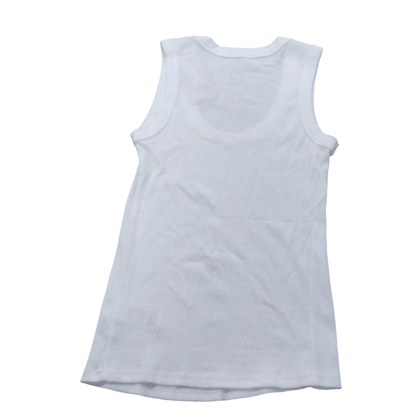 River Island Women's White Tank Top Size UK8 Sleeveless Cotton Classic Tee