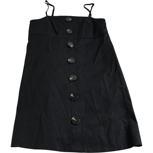 River Island Button Detail Dress UK6 Women's Black Sleeveless