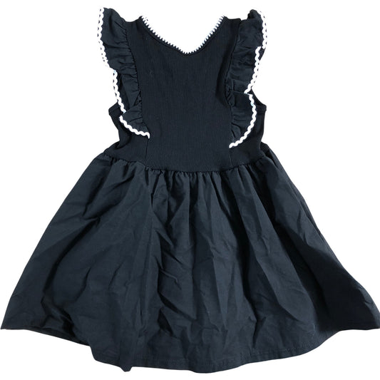 Riviera Casual Black Dress 18-24 Months Girls Ruffle Hem Cotton Summer