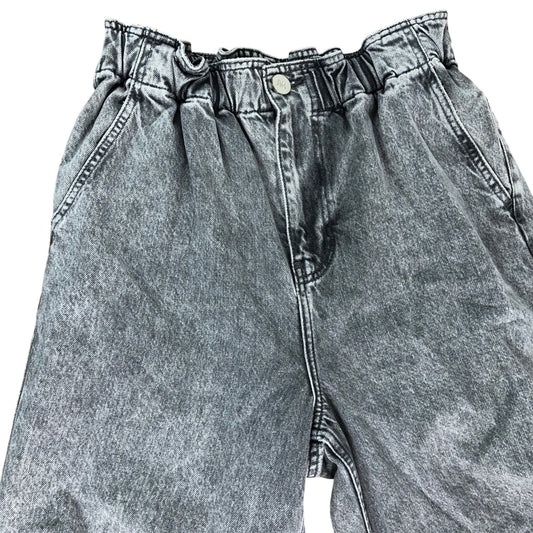 River Island Barrel Jeans UK12XS Women's Casual High Waisted Grey Denim