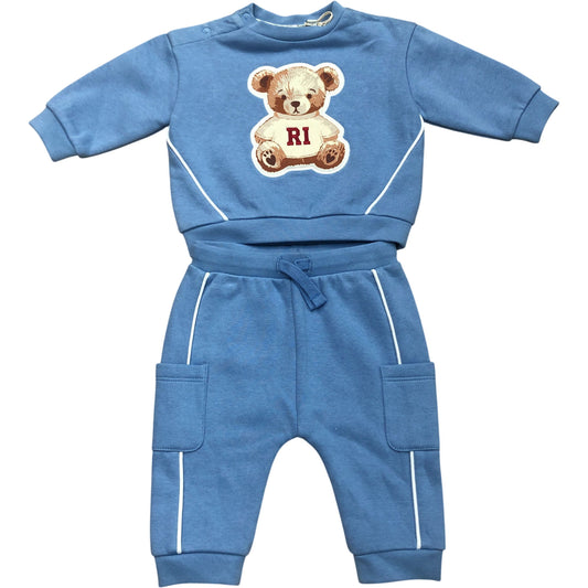 River Island Baby Unisex Outfit Set Blue Sweatshirt And Joggers 0-3 Months
