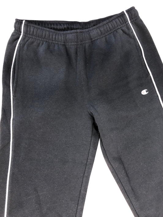Champion Boys Track Trousers Black White Contrast Stripes Athletic 13-14 Years