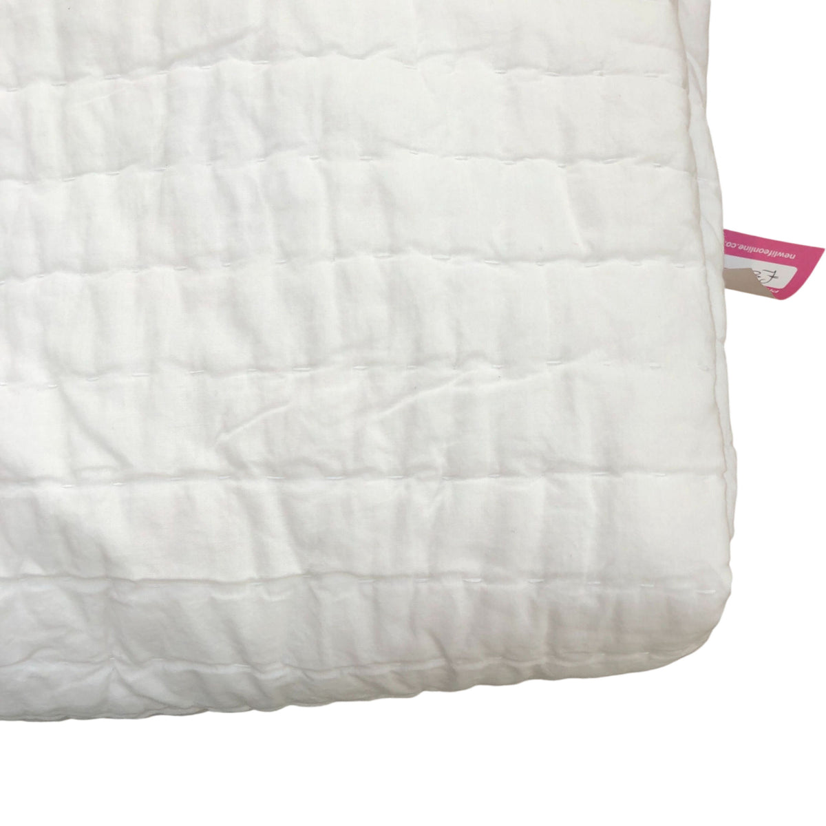 Large White 100% Cotton Quilted Throw 270x260cm