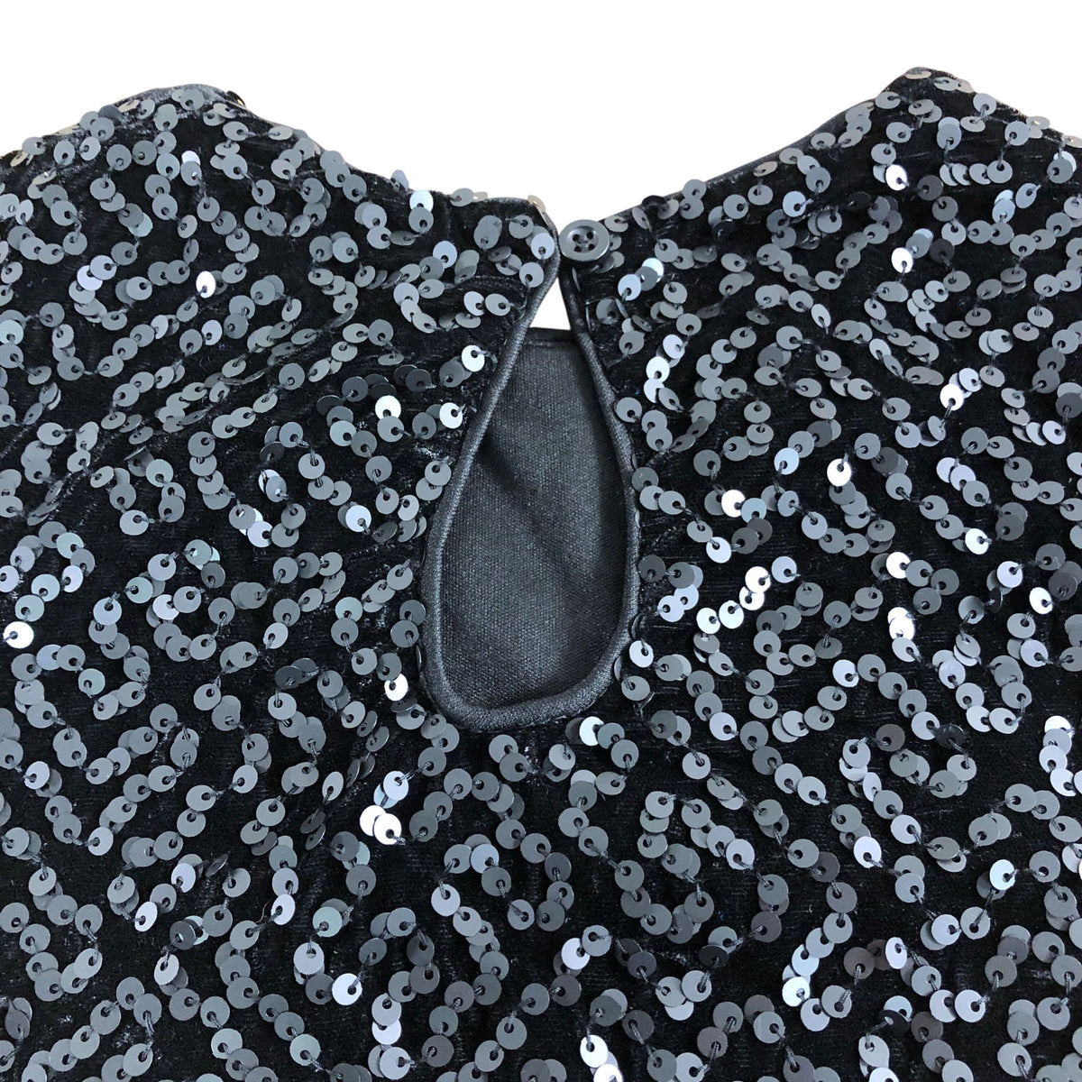 Short Sleeve Black Sequin Top Women's Evening Glamour Wear 3 Years
