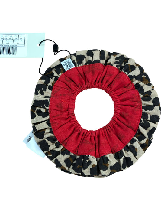 Red Swallow Scrunchie Hair Accessory Animal Print Women's Cotton Blend