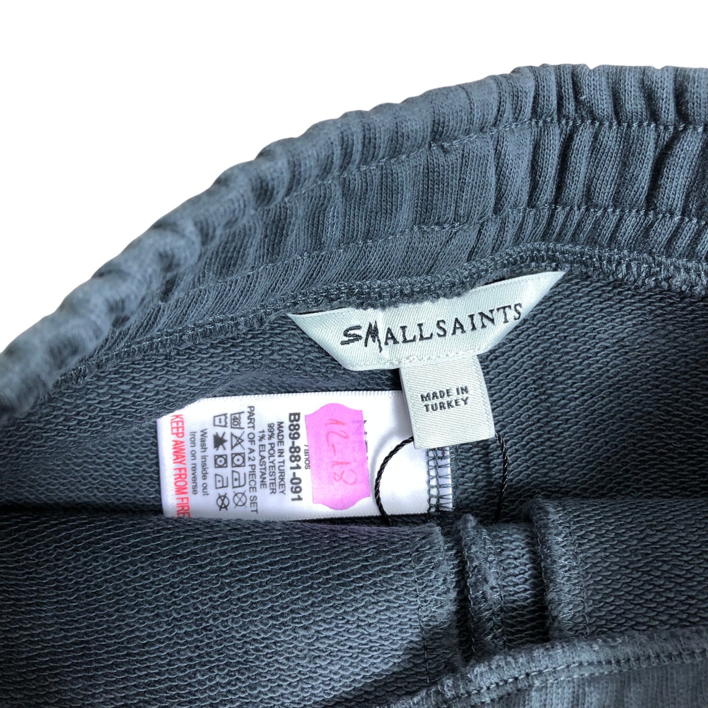 Allsaints UG 12-18 Months Boys Grey Cotton Sweat Shorts